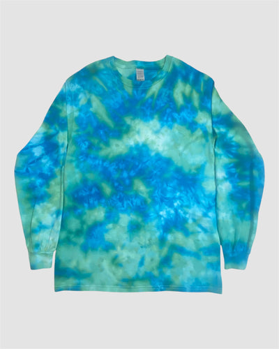 Blue/Green Tie-Dye Long Sleeve Tee