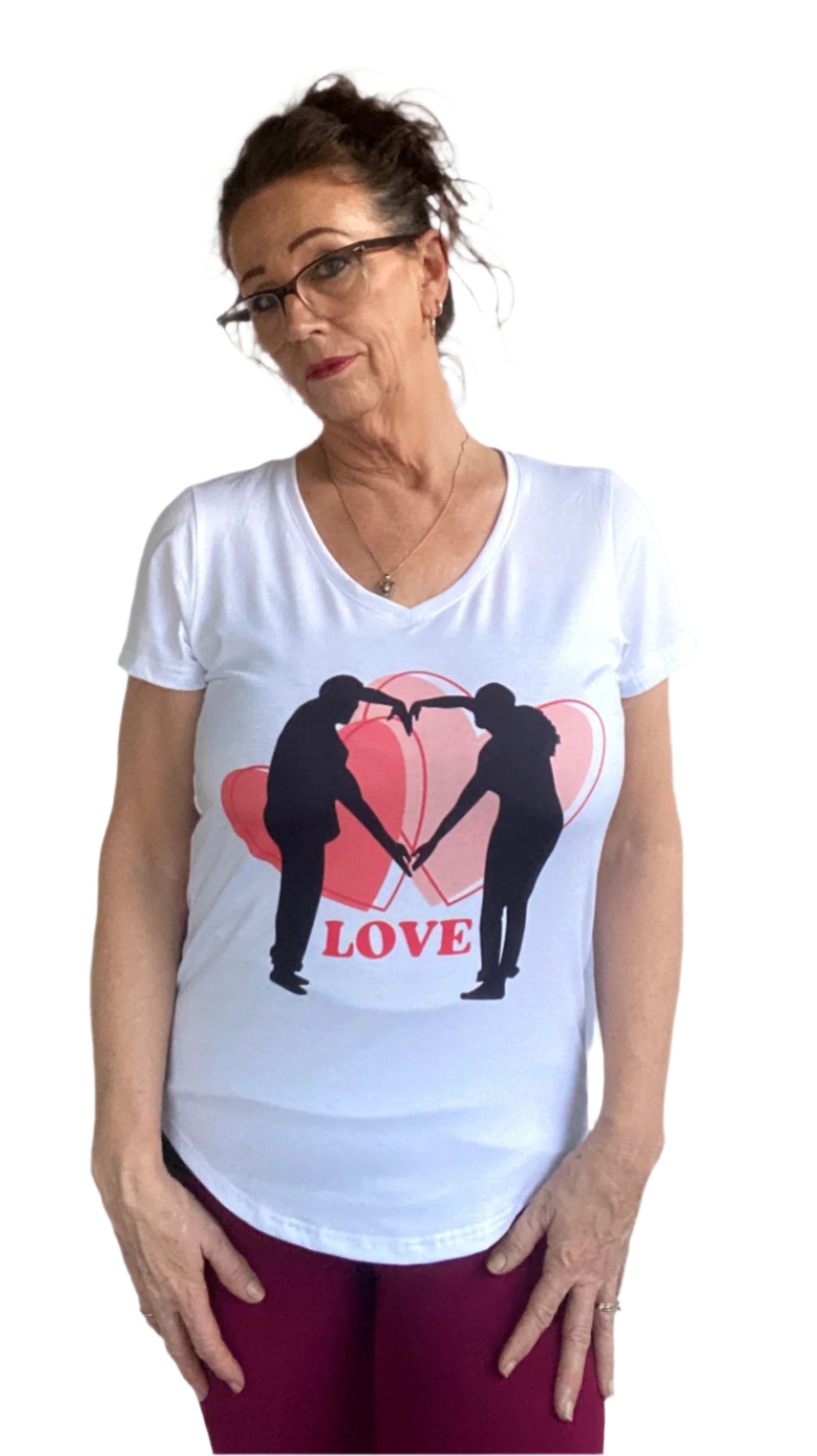 Love V Neck Womens T-Shirt