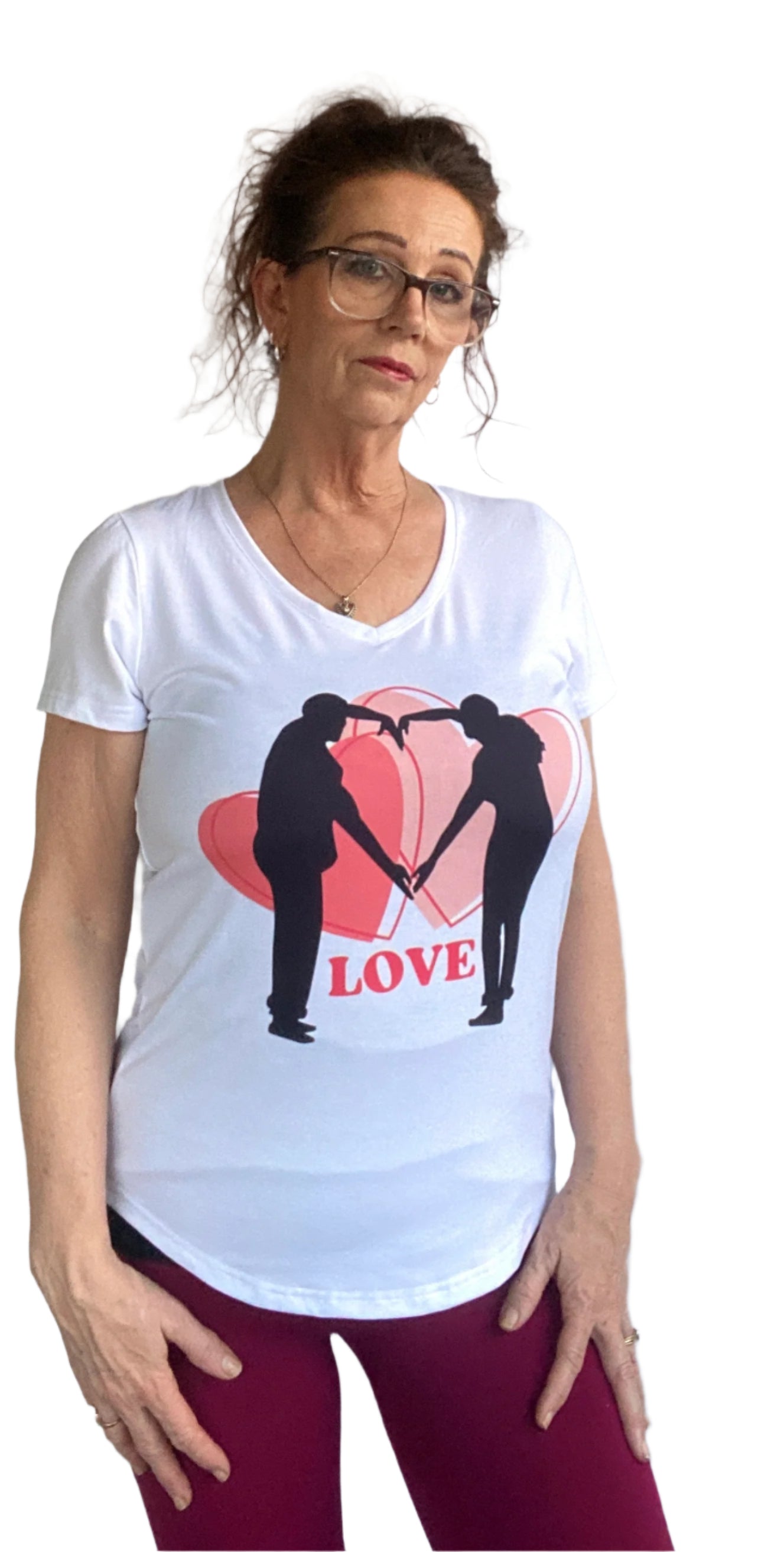 Love V Neck Womens T-Shirt