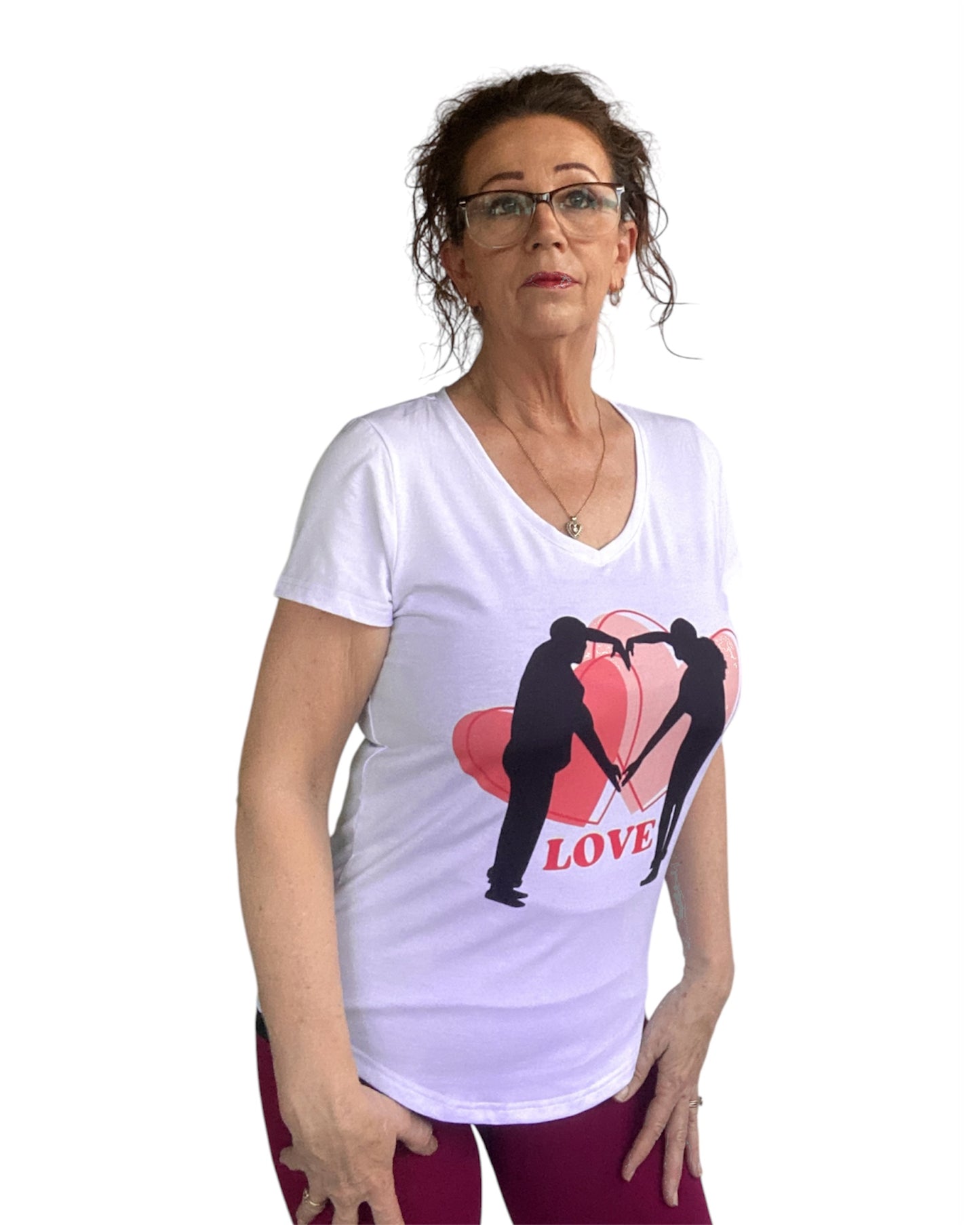 Love V Neck Womens T-Shirt